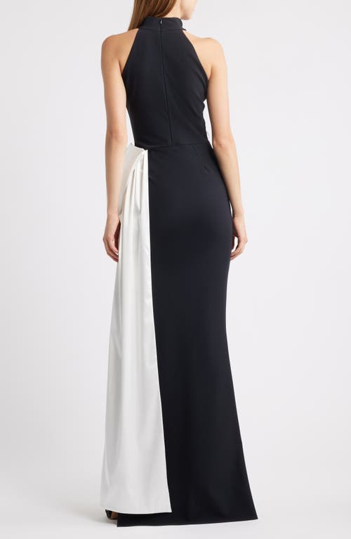 Chiara Boni La Petite Robe Sarity Bow Sleeveless Gown In Animal Print