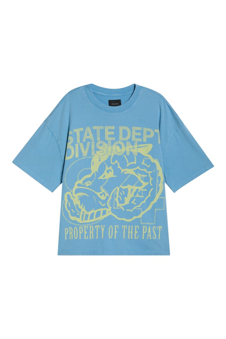 State Dept. Cotton Graphic T-Shirt, Alternate, color, BLUE
