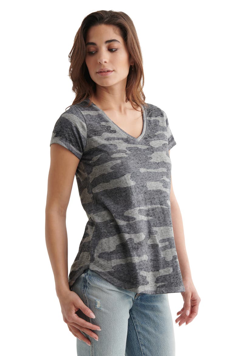 Camo Burnout T-Shirt, Alternate, color, GREY MULTI