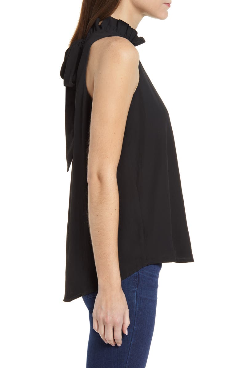 GIBSONLOOK Gibson Cavallo Ruffle Neck Back Tie Tank, Alternate, color, 