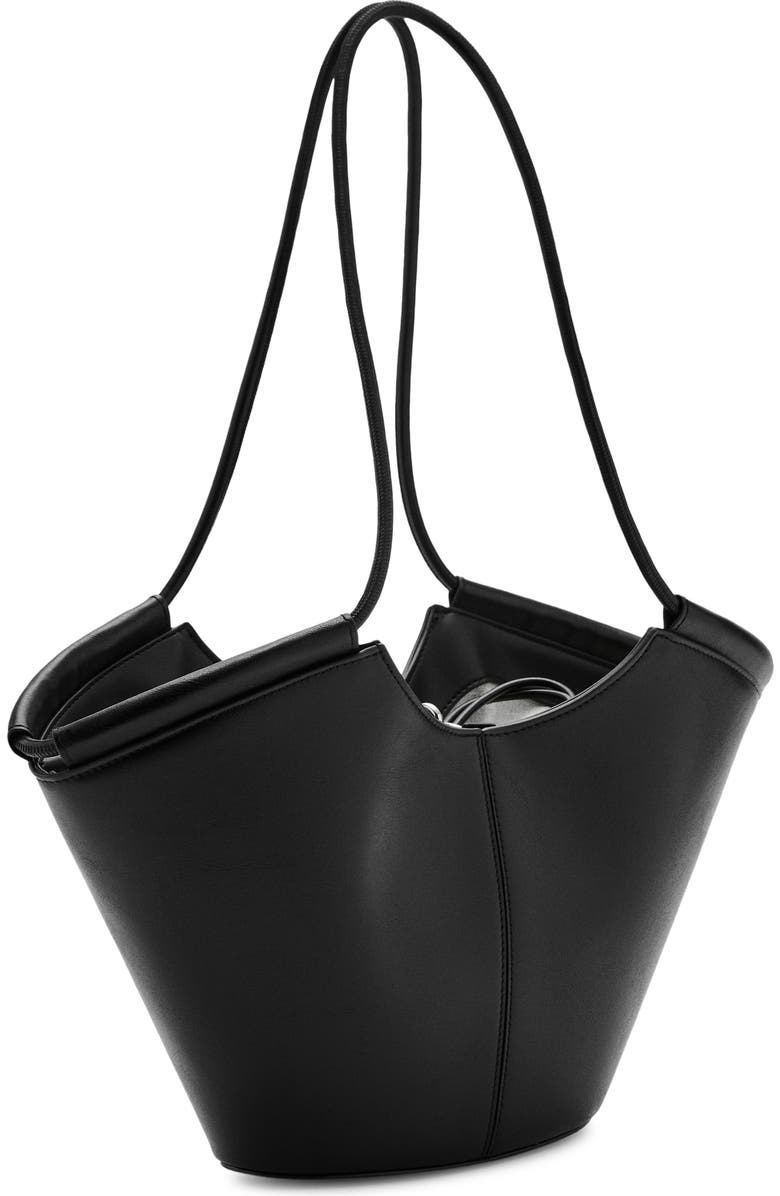 MANGO Faux Leahter Double Handle Bucket Bag, Alternate, color,