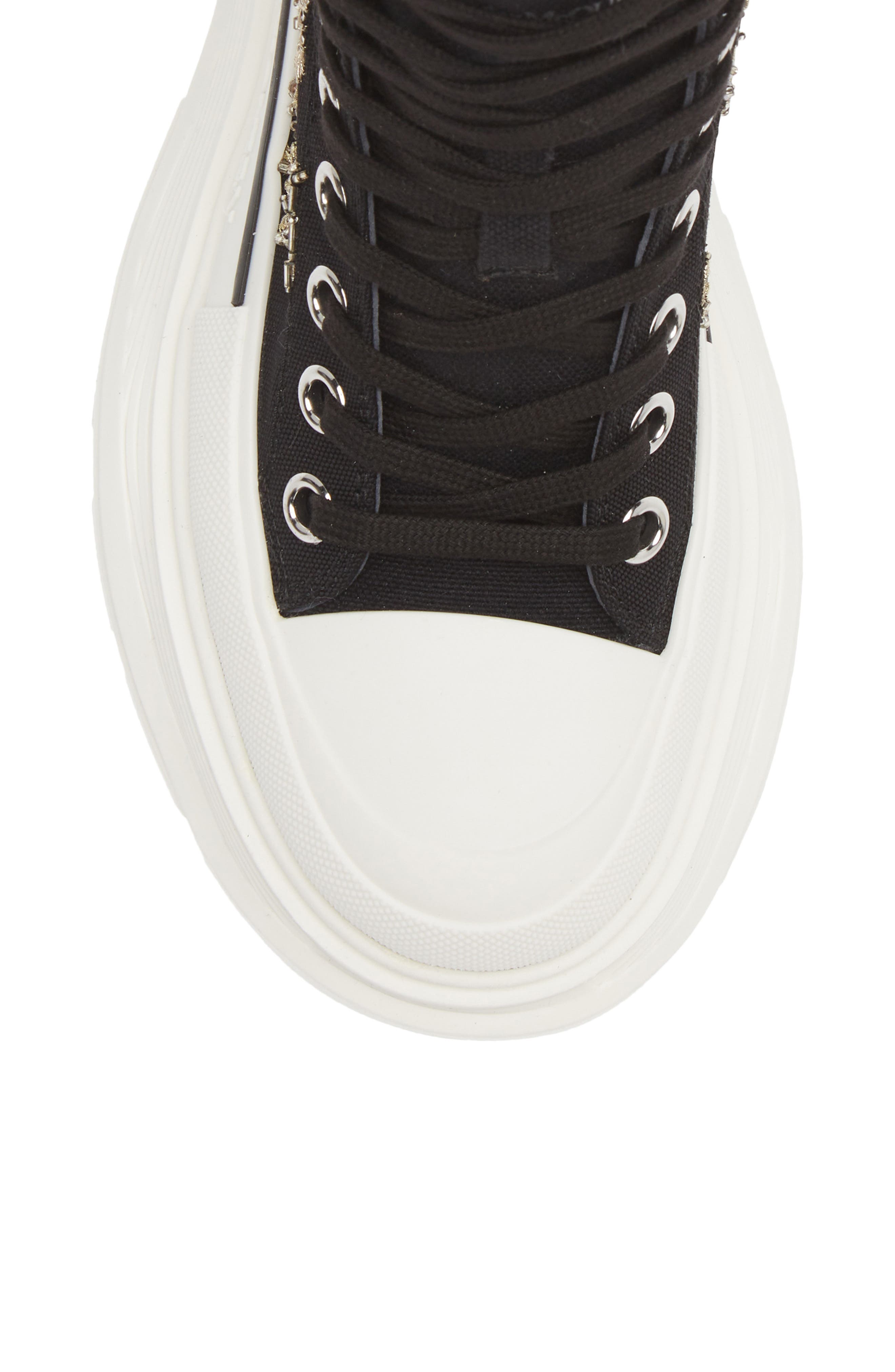 McQueen Tread Slick Embroidered Graffiti High Top Sneaker, Alternate, color, 