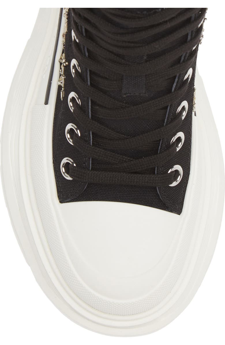 McQueen Tread Slick Embroidered Graffiti High Top Sneaker, Alternate, color,