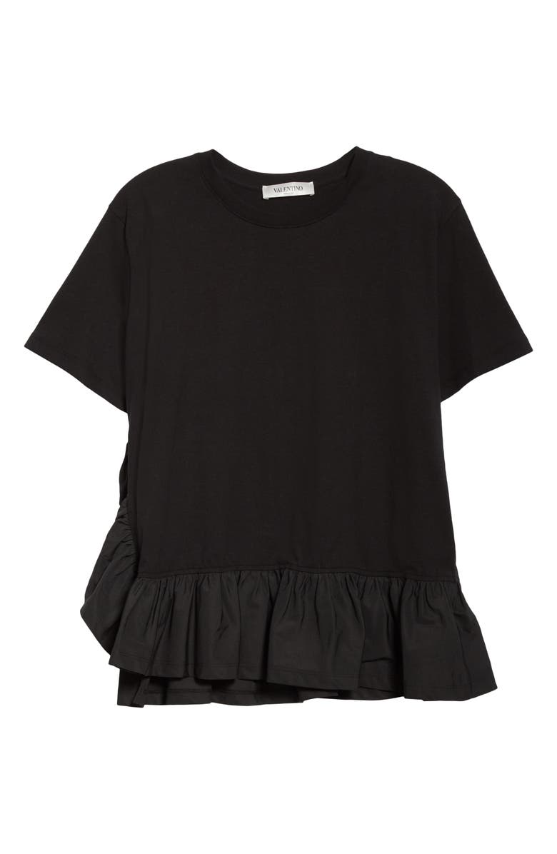 Valentino Taffeta Ruffle Tee, Alternate, color, 