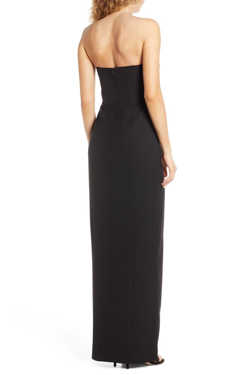 WAYF The Mila Strapless Slit Column Gown, Alternate, color,