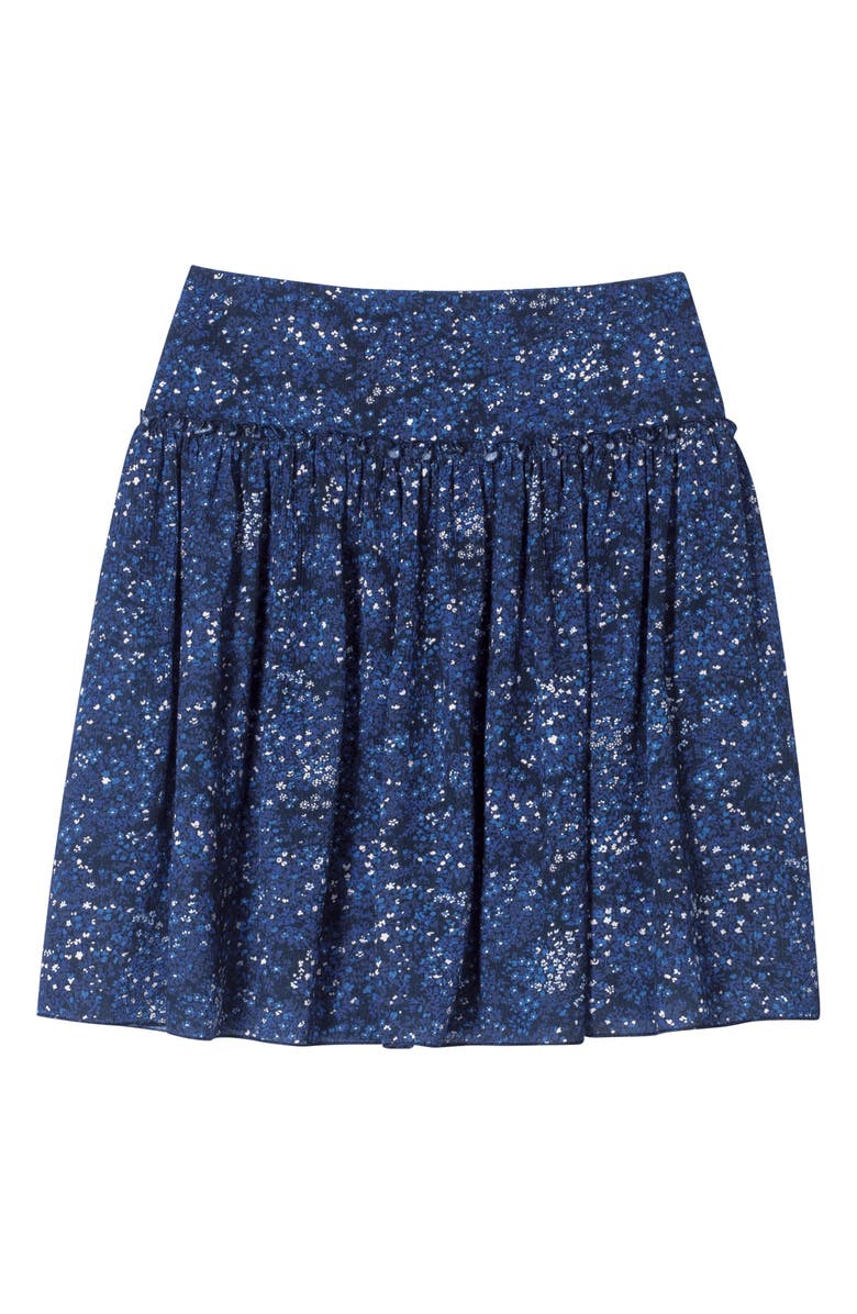 Longchamp Ditsy Print Skirt, Alternate, color, Blue