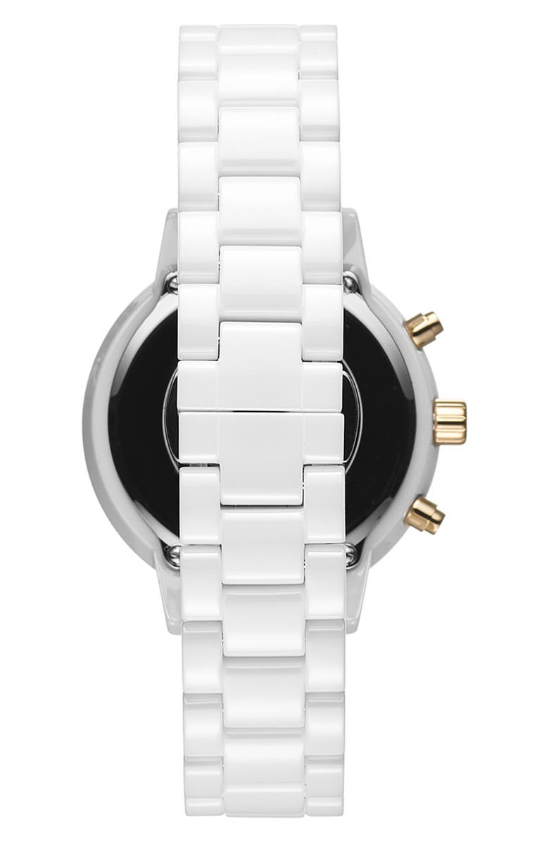 MVMT Nova Ceramic Chronograph Bracelet Watch, 38mm, Alternate, color, White