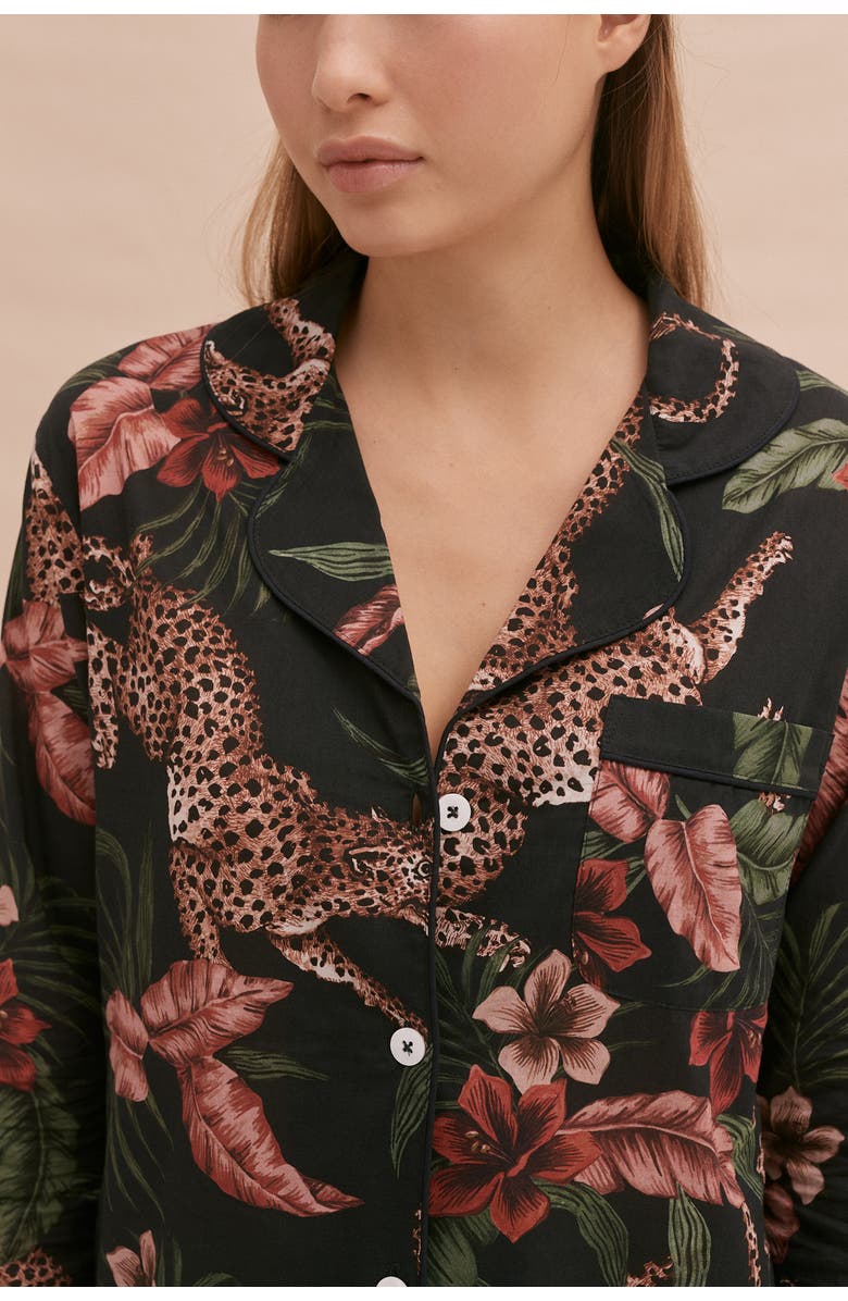 Desmond & Dempsey Long Pajama Set, Alternate, color, Soleia Navy