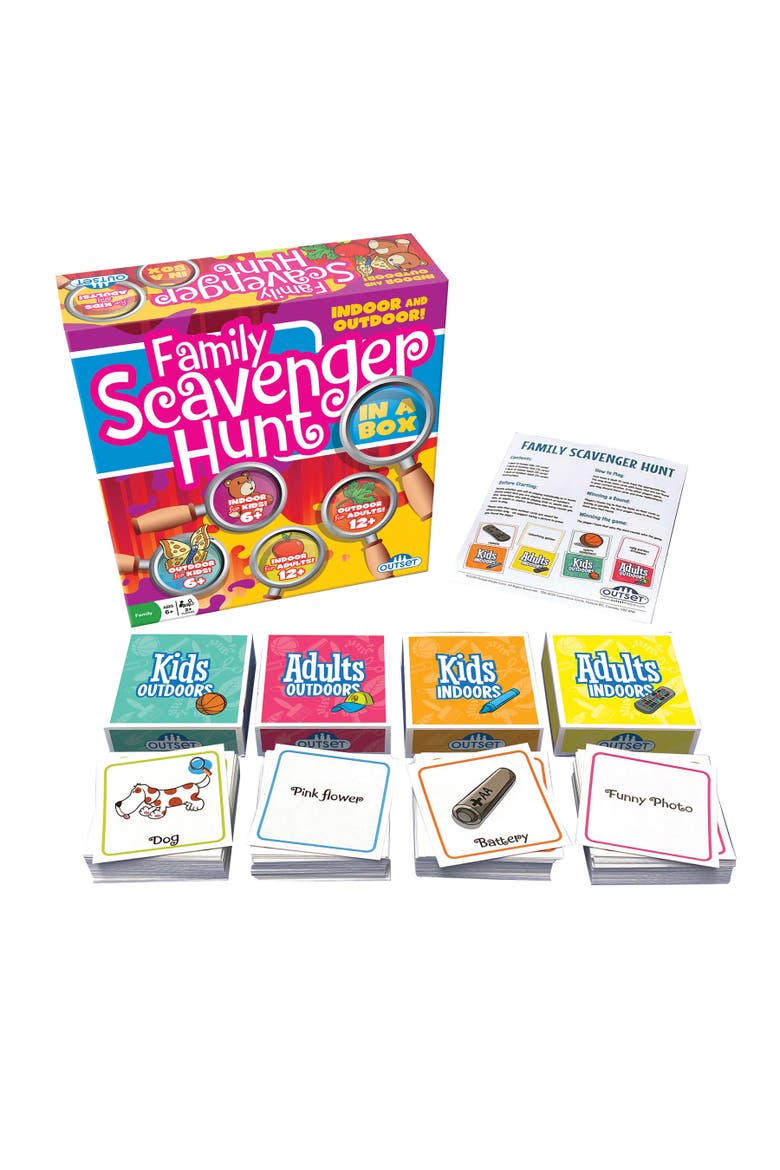Family Scavenger Hunt in A Box Card Game, Alternate, color, Multicolored