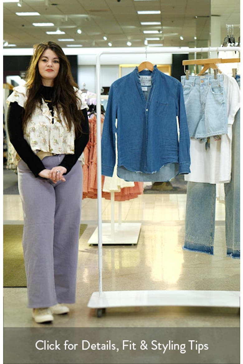 Ruffle Collar Relaxed Button Up Shirt video