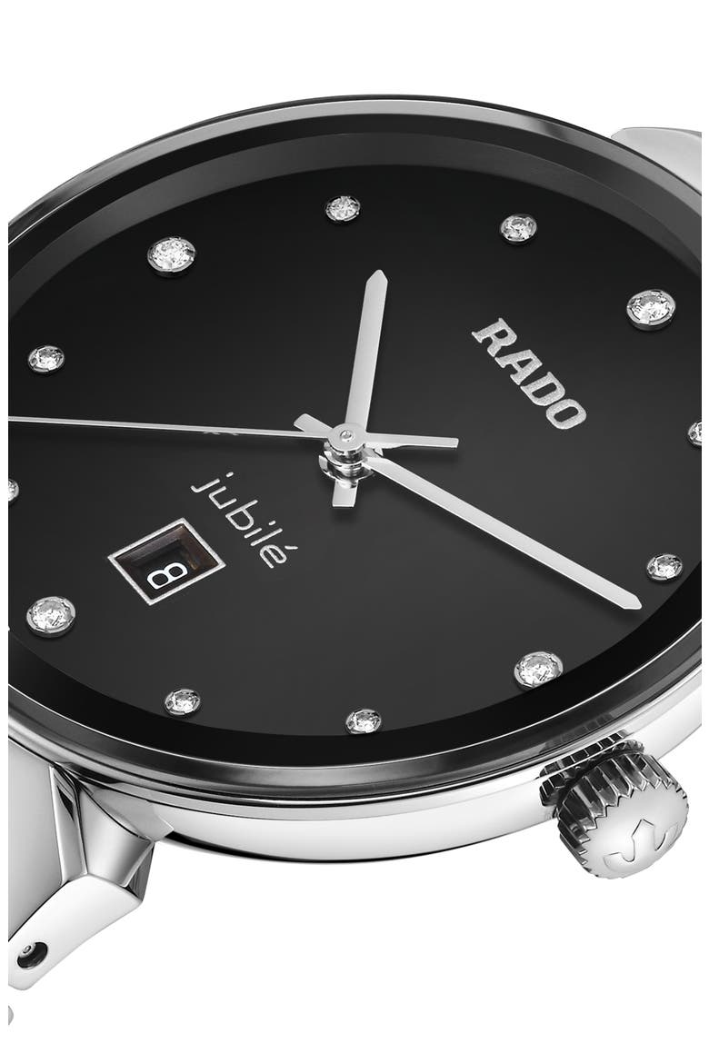 Florence Classic Diamond Bracelet Watch, 30mm, Alternate, color, BLACK