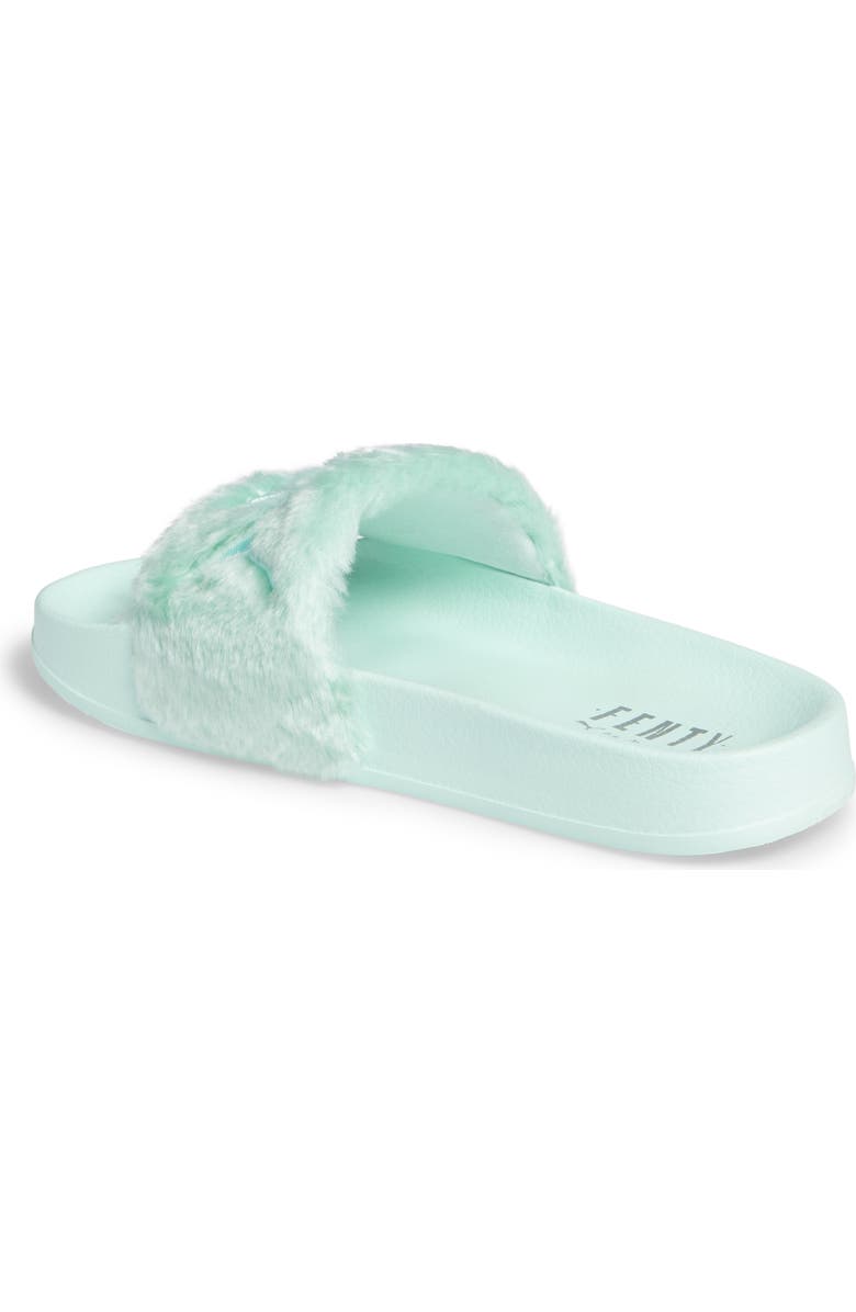 PUMA FENTY PUMA by Rihanna 'Leadcat Fenty' Faux Fur Slide Sandal, Alternate, color,
