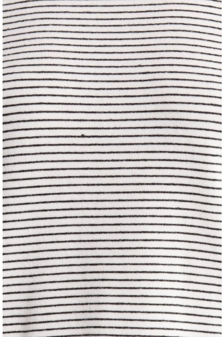 Clementine Striped Sleep Top, Alternate, color, WHITE/BLACK