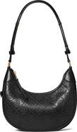 Tory Burch T-Monogram Embossed Crescent Shoulder Bag