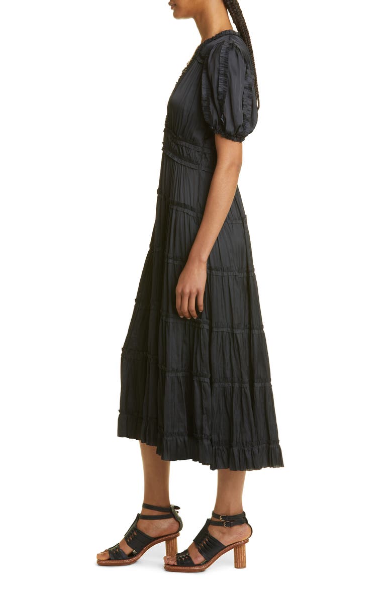 Ulla Johnson Olivia Pleated Tiered Dress, Alternate, color, 