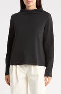 Eileen Fisher Funnel Neck Organic Cotton Top
