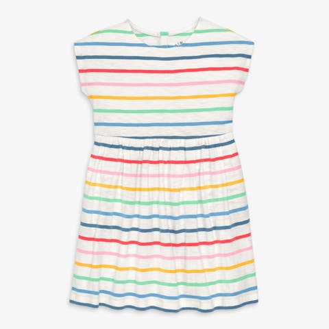 Kids Backyard Dress In Rainbow Stripes (Toddler, Little Kid, Big Kid)