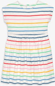 Primary Kids Backyard Dress In Rainbow Stripes