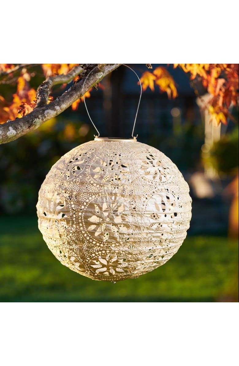 Allsop Home & Garden Soji Stella Pearl Solar Lantern Multi-Shape 3-pack, Alternate, color, White