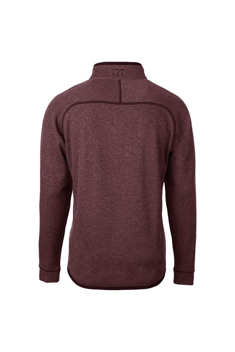 Men's Cutter & Buck Crimson New Mexico State Aggies Mainsail Sweater-Knit Half-Zip Pullover Jacket, Alternate, color, Burgundy