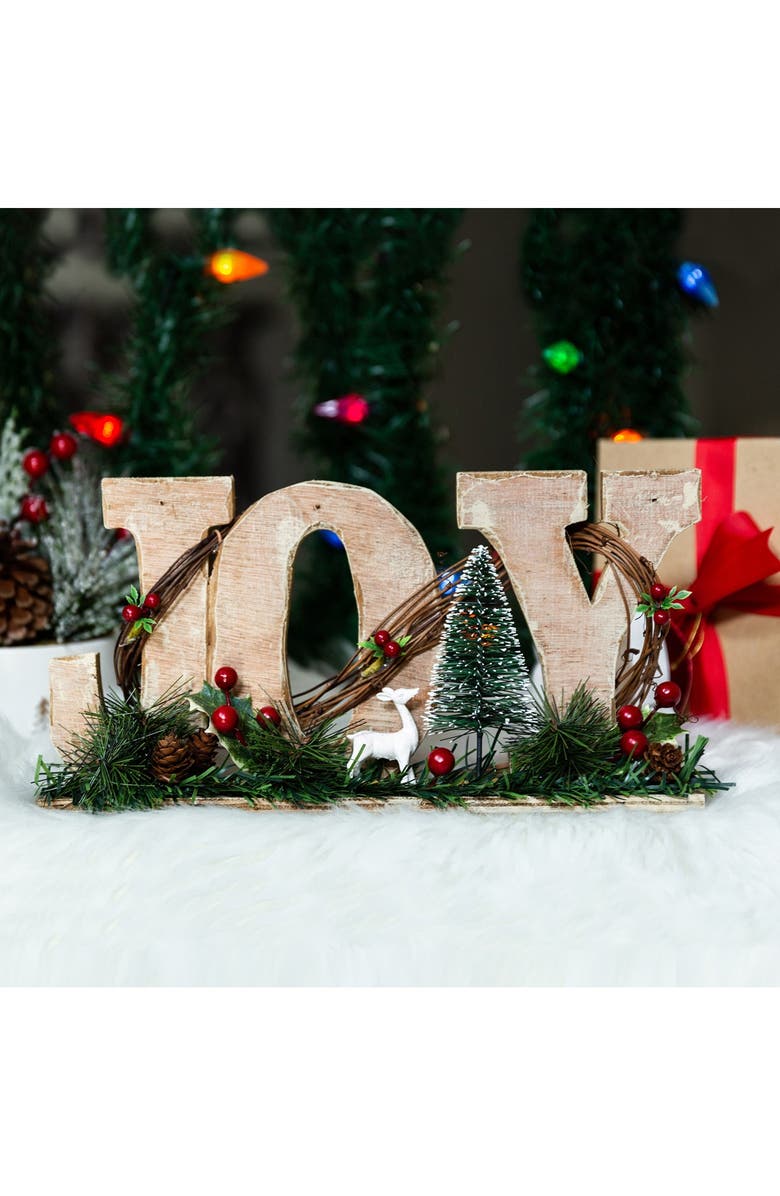 FLORA BUNDA 12" Joy Sign, Alternate, color, Brown/Green