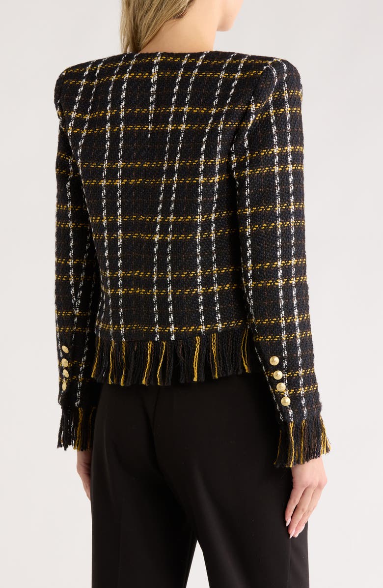 L'AGENCE Belmont Fringe Tweed Jacket, Alternate, color,