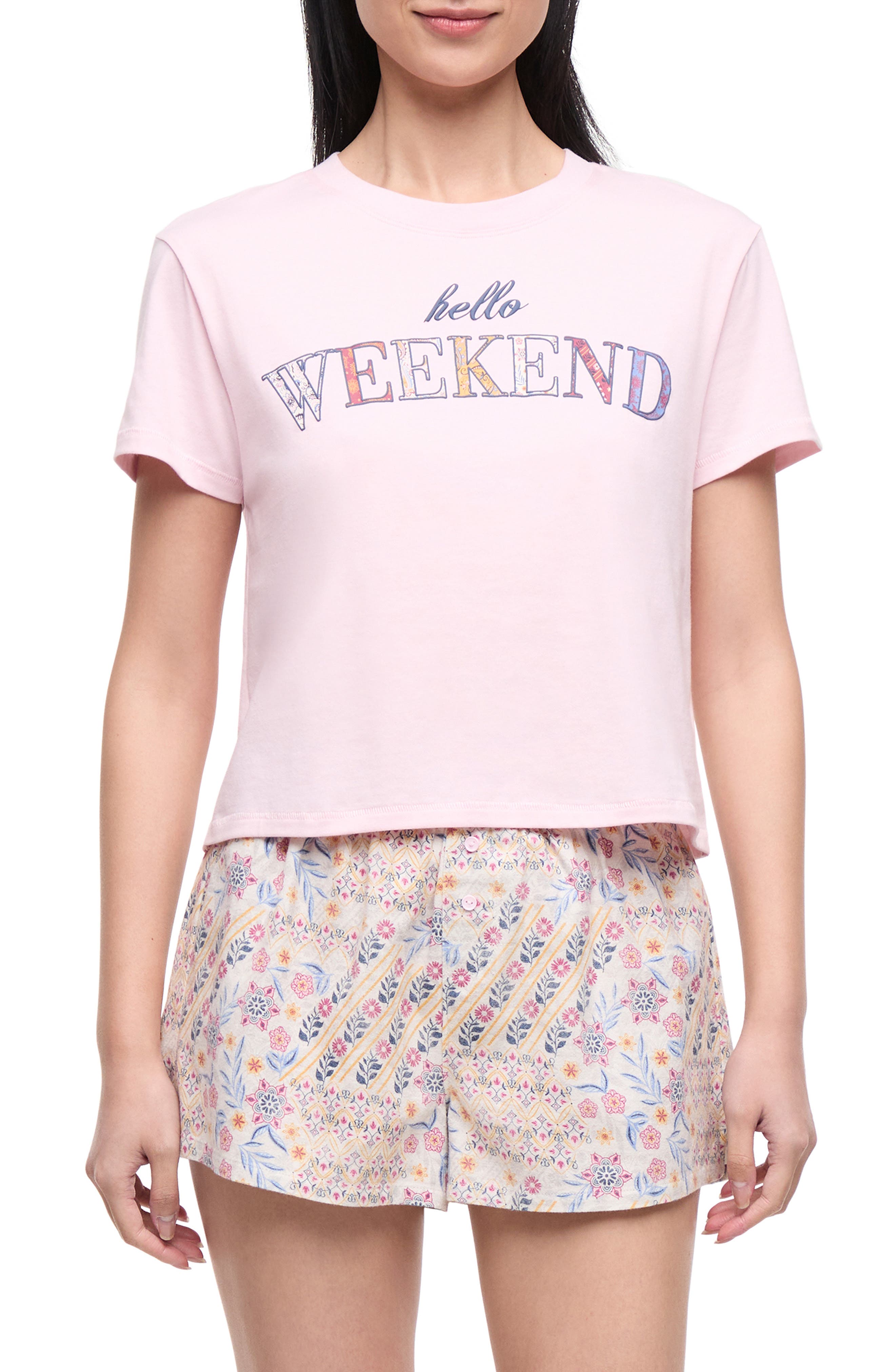 Wildfox Hello Weekend Short Pajamas