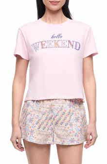 Wildfox Hello Weekend Short Pajamas