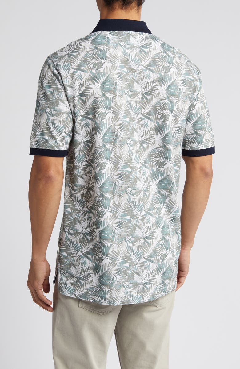Rodd & Gunn Arundel Original Fit Frond Print Tipped Cotton Polo, Alternate, color,