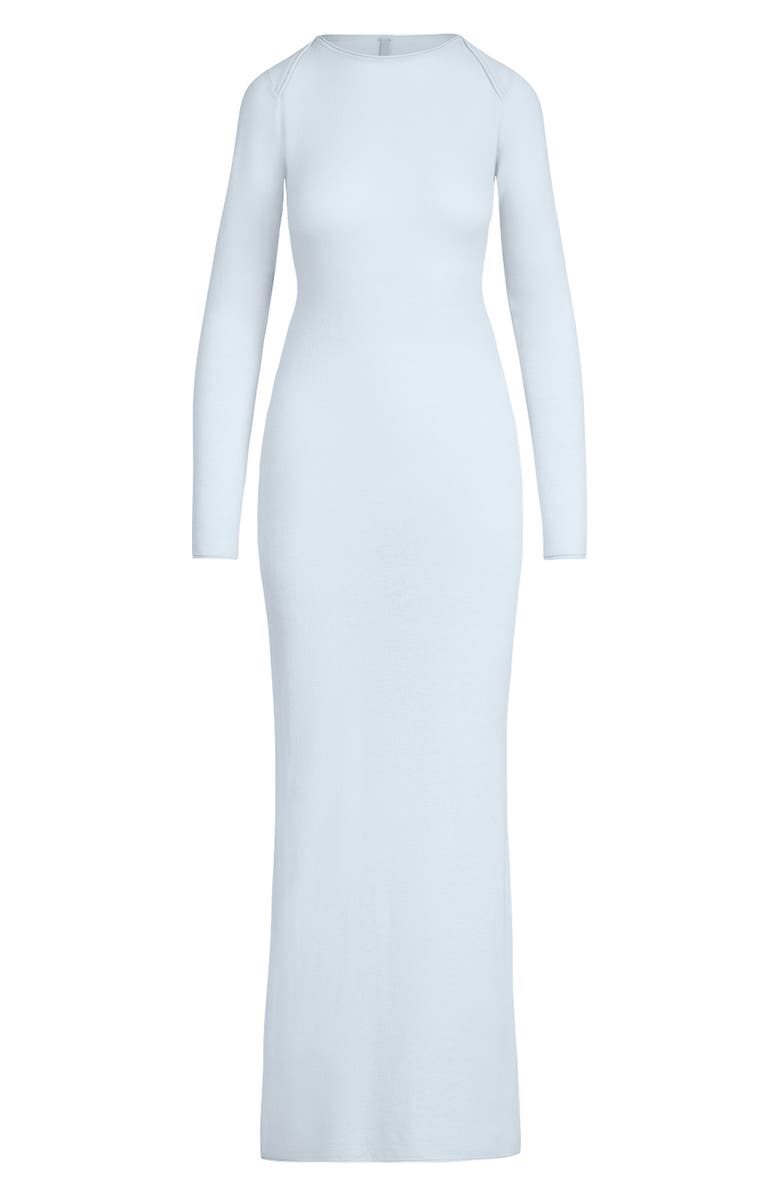 SKIMS Featherweight Cashmere Long Sleeve Maxi Dress, Alternate, color, Pearl