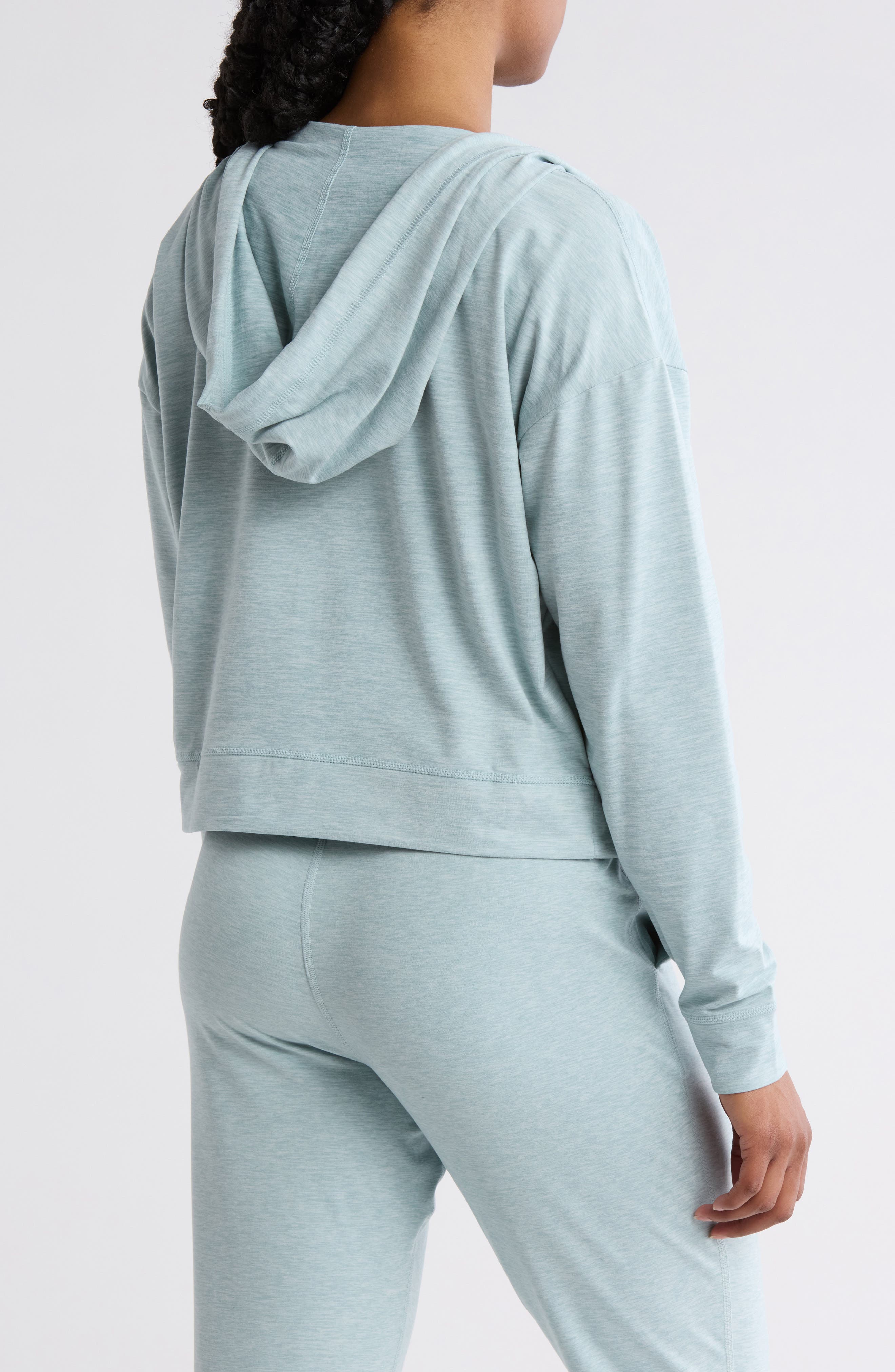 Space Dye Full Zip Crop Hoodie - image 4