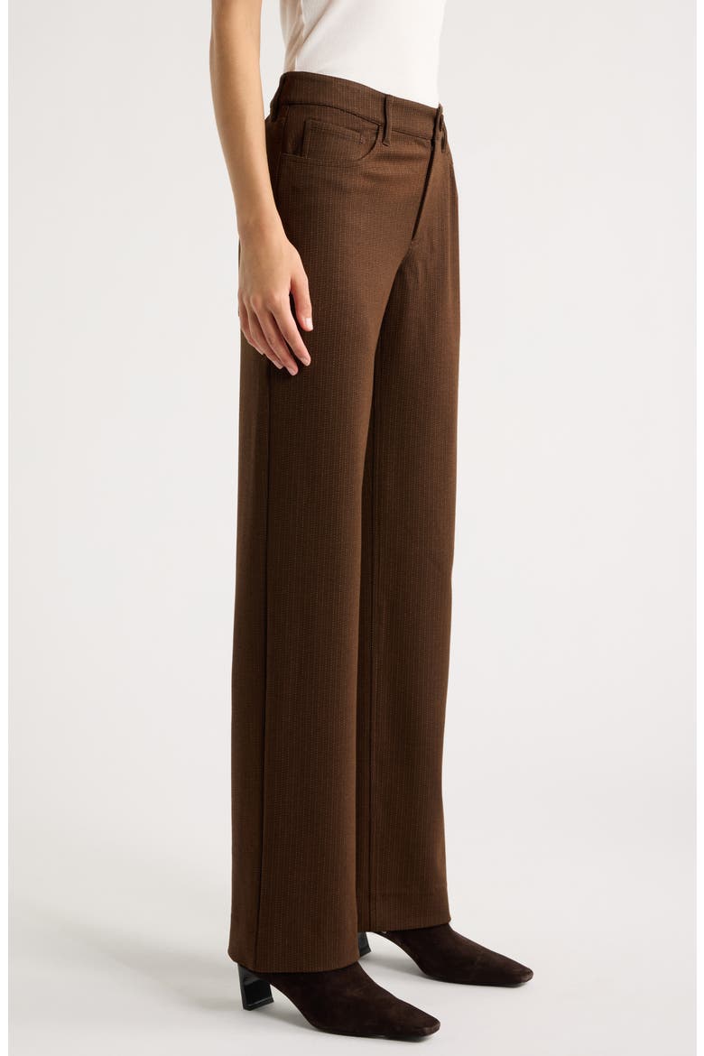 Cam Jacquard Stretch Ponte Pants, Alternate, color, BROWN MULTI