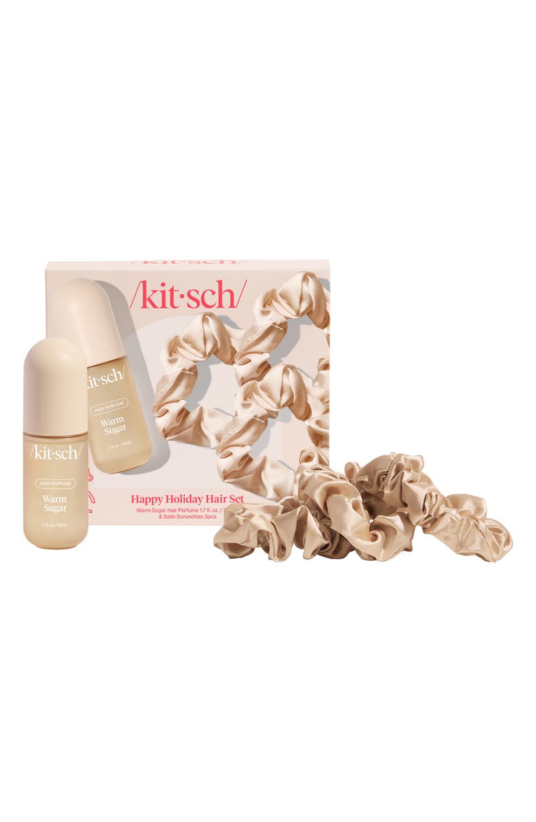 Kitsch Holiday Bliss Hair Accessory Set, Main, color, Warm Sugar
