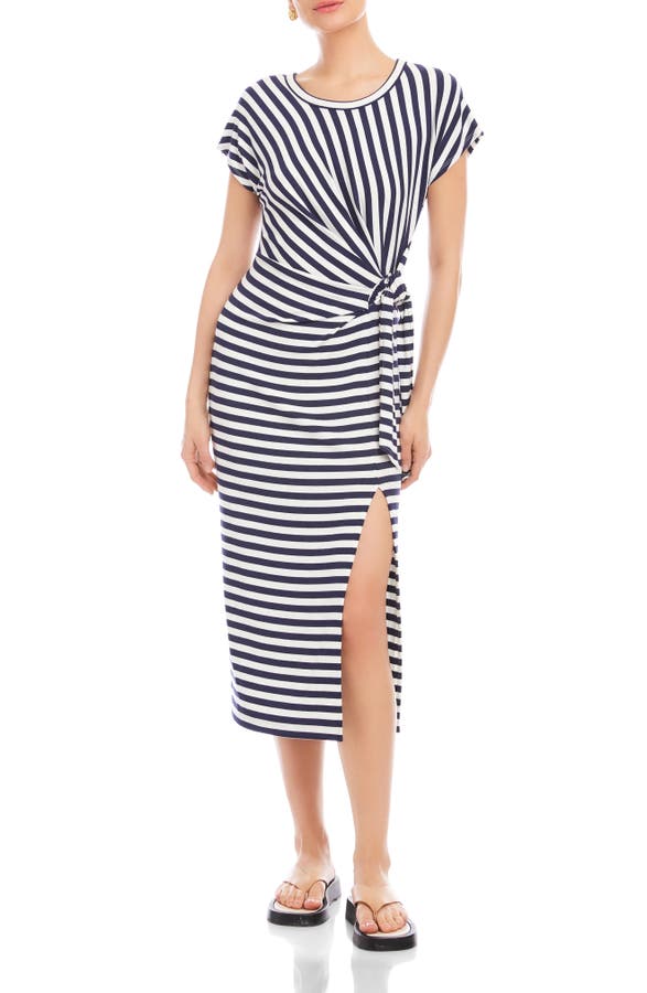 Marisa Side Knot Midi T-Shirt Dress