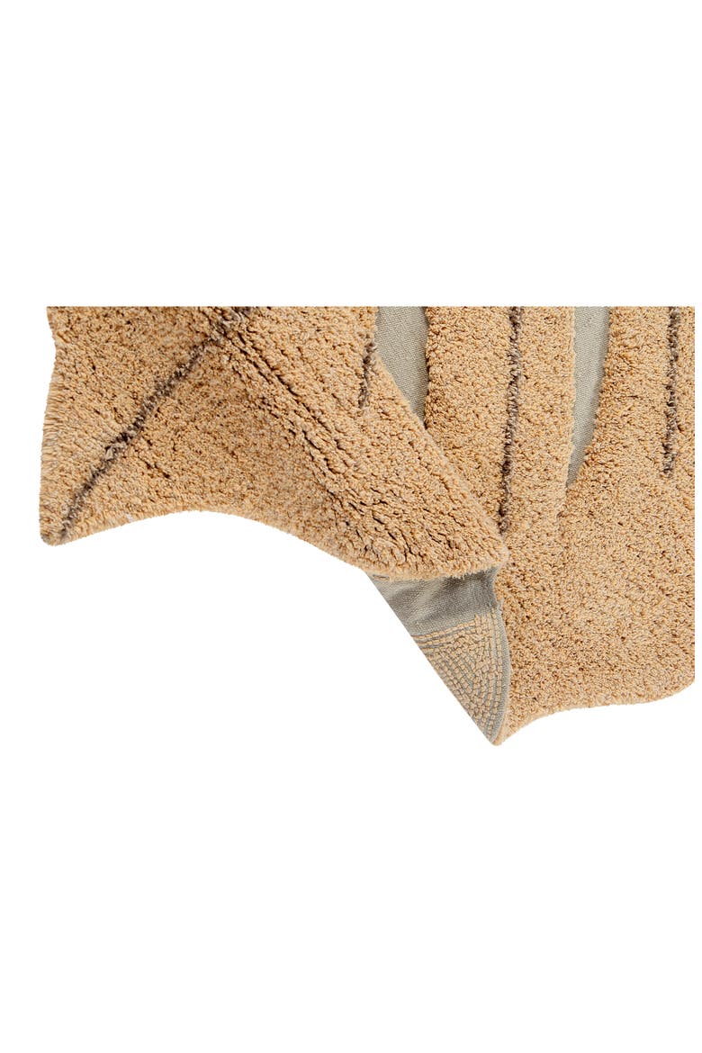 Monstera Leaf Washable Area Rug, Alternate, color, HONEY SOIL BROWN OLIVE