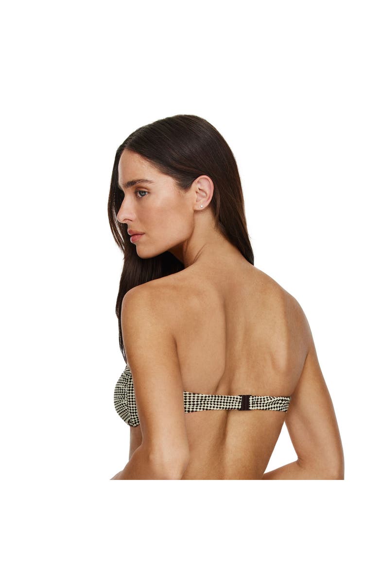 Flirtt Gottex Sandy Beach Textured Bandeau Bikini Top, Alternate, color, Brown