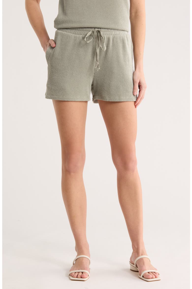 Rib Drawstring Shorts, Main, color, SEAGRASS