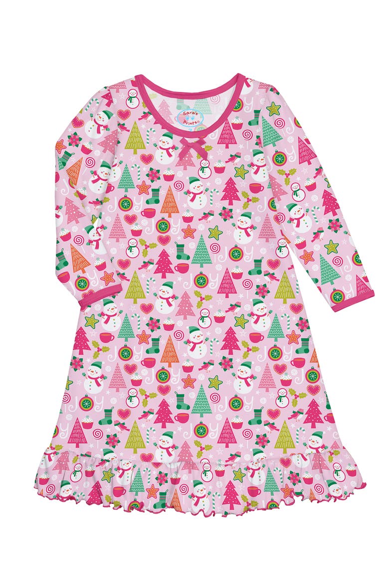 Long Sleeve Classic Nightgown, Main, color, Pink Joy