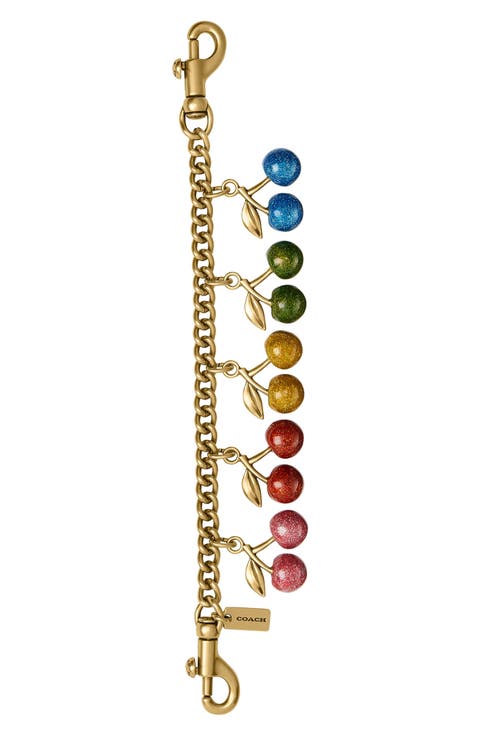 Rainbow Cherries Chain Bag Charm