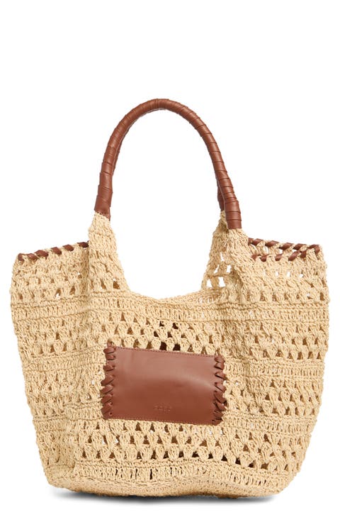 Crochet Raffia Tote Bag