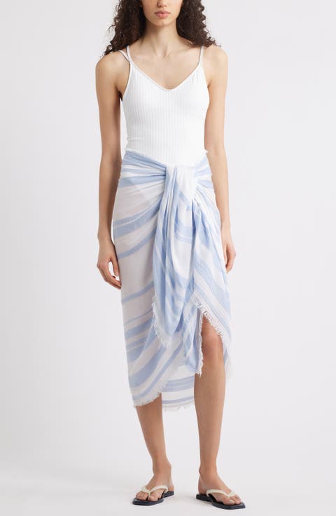 Sheer Stripe Pareo Wrap