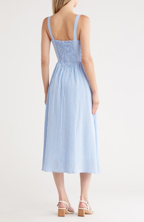Wishlist Corset Milkmaid Midi Dress In Burgundy