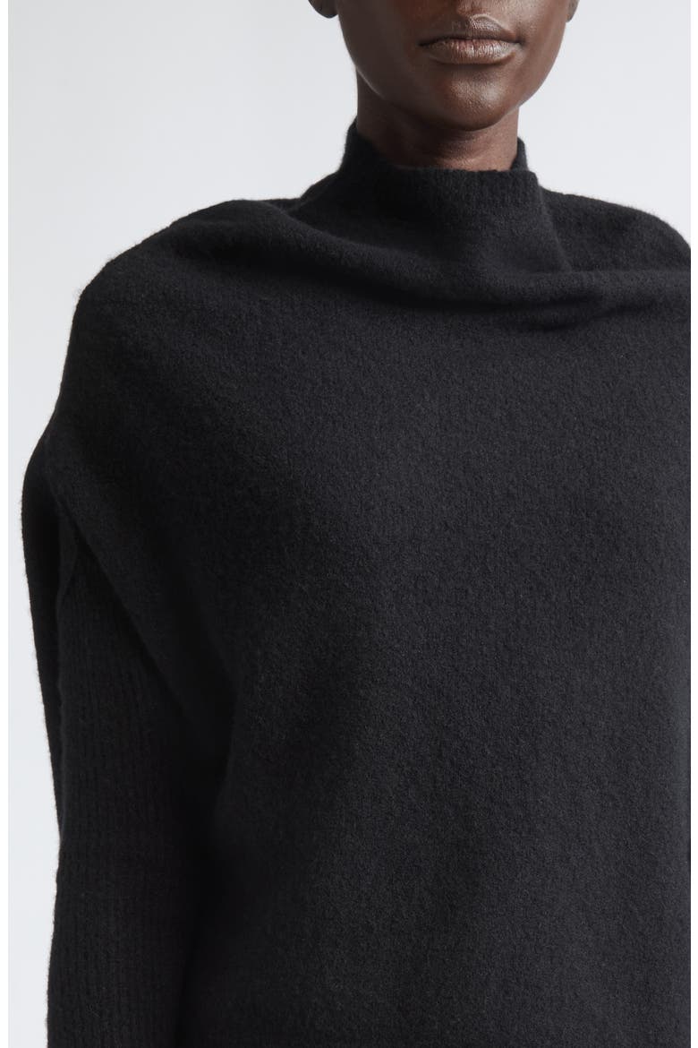 Crater Cashmere Blend Sweater, Alternate, color, BLACK
