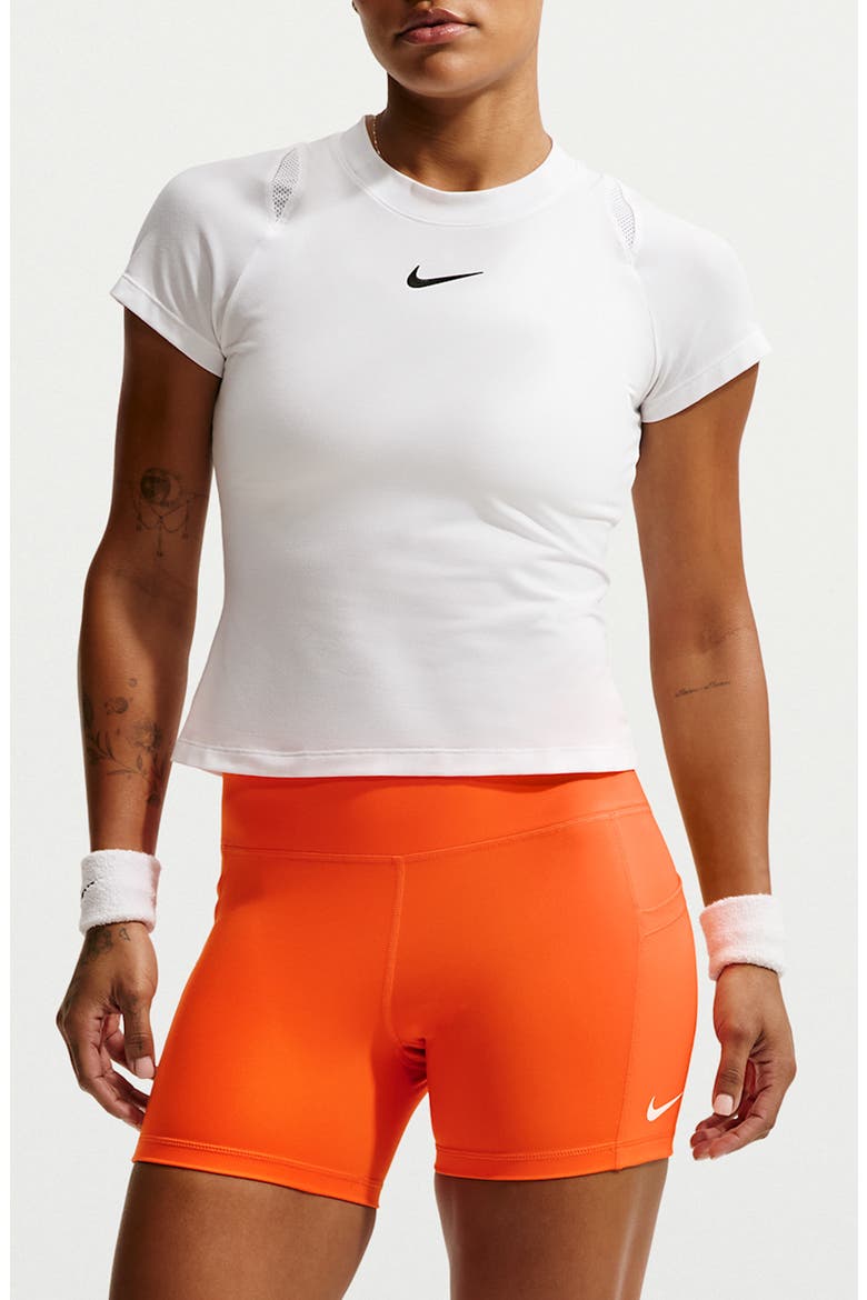 Court Dri-FIT Pocket Tennis Shorts, Main, color, BRILLIANT ORANGE/ WHITE