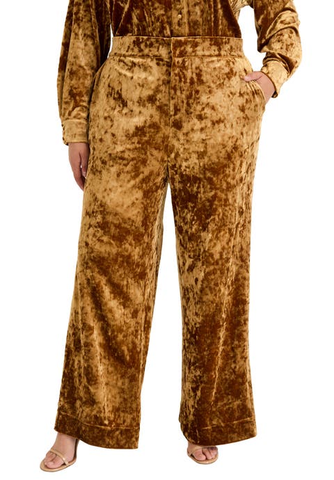 Crushed Velvet Wide-Leg Pant (Plus Available)