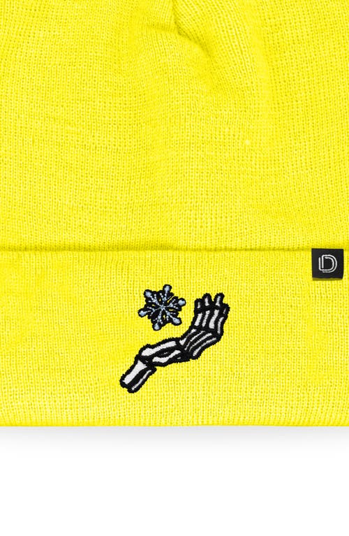 Dalix Chill Touch Beanie In Neon Yellow