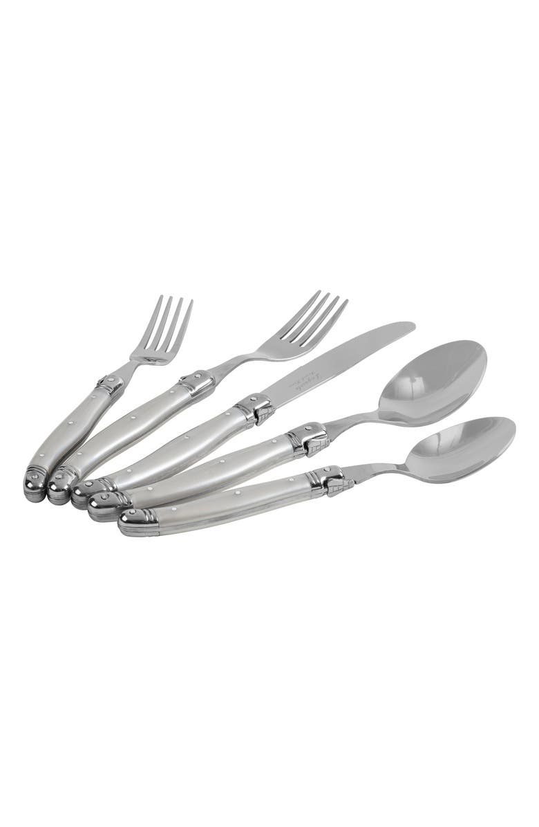 FRENCH HOME Laguiole 20-Piece Flatware Set, Alternate, color, Pewter