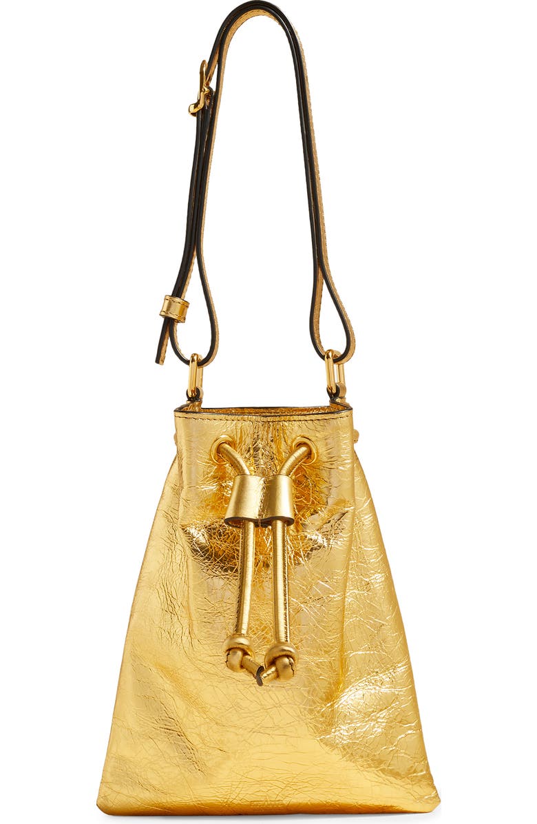 Khaite Small Greta Metallic Shoulder Bag, Main, color,