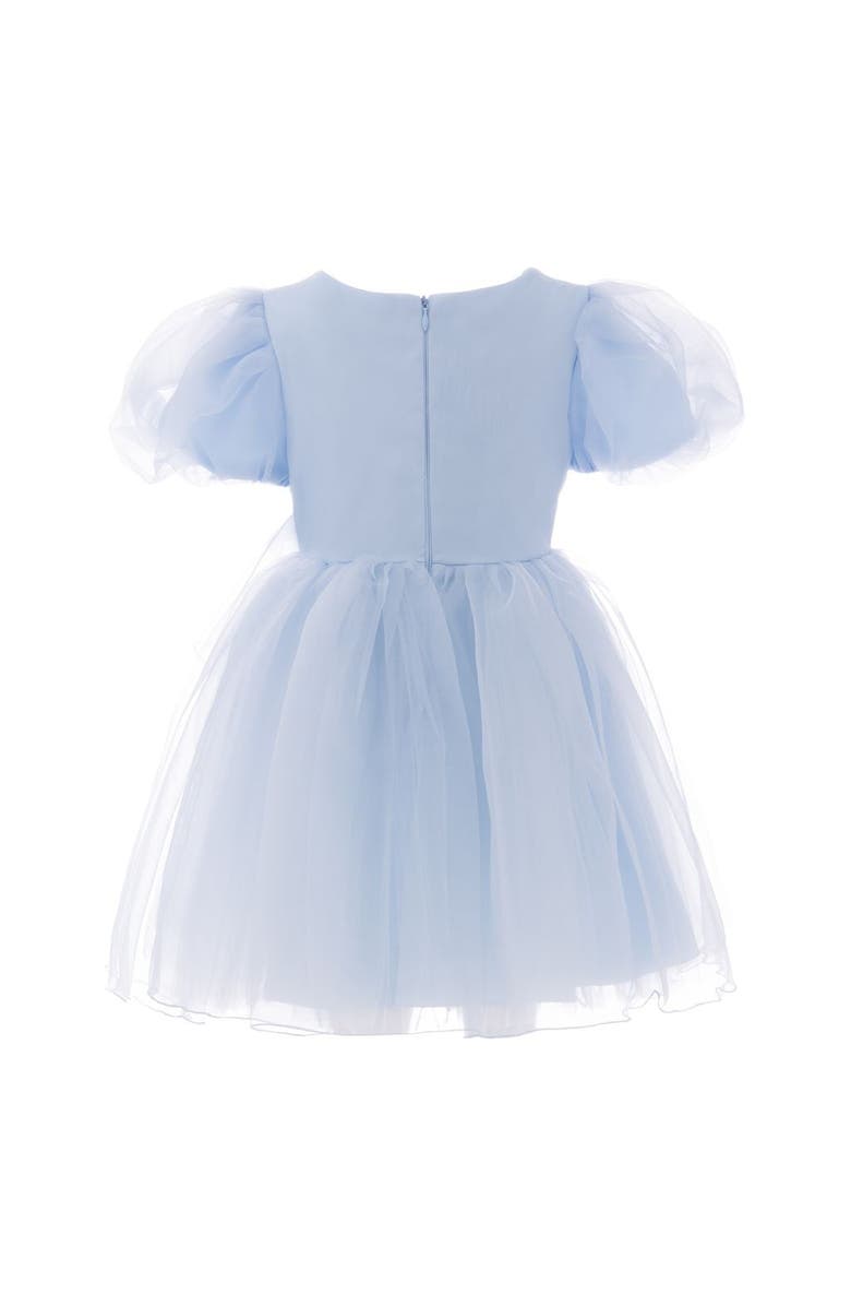 Tulleen Bow Organza Dress, Alternate, color, Blue