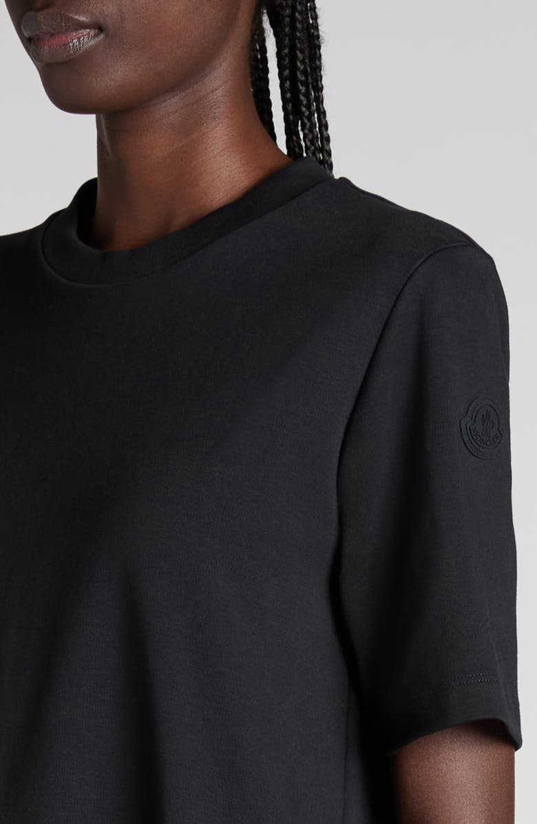 Moncler Mixed Media Dress, Alternate, color, Black